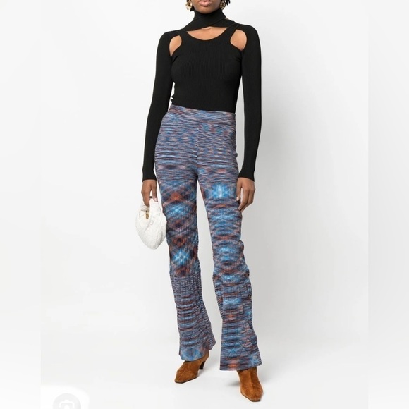 Jonathan Simkhai multicolored knitted flared trousers - Picture 1 of 10